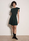 Jersey Crepe Mini Dress, Green, large