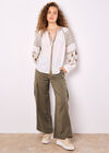 Aztec Embroidered Blouse, White, large