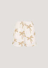 Embroidered Palm Tree Shorts, Cream, large