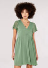 Skater Mini Dress, Green, large