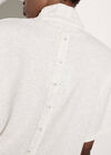 Button Back Soft Knit Top, White, large
