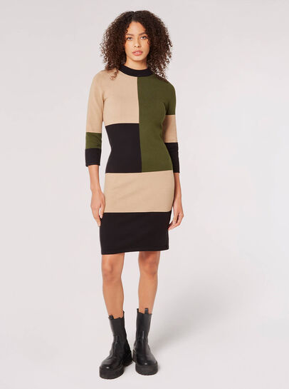 Colour Block Bodycon Mini Dress