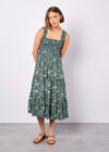 Ditsy Floral Midi Dress, Navy, large
