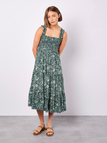 Ditsy Floral Midi Dress