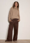 Melange Roll Neck Jumper, Mocha, large