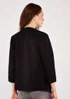Knitted Boucle Blazer, Black, large