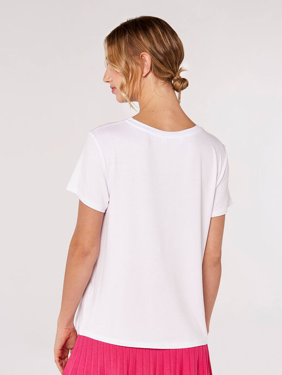 Blooming Lovely Embriodery Tee, White, large