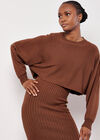 Cropped Batwing Jumper, Rust, large