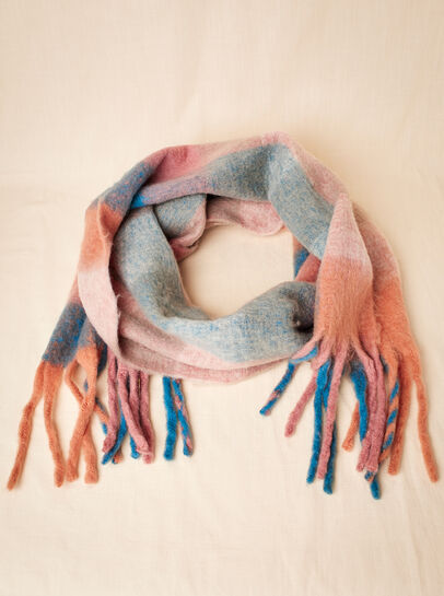Check Colour Block Scarf