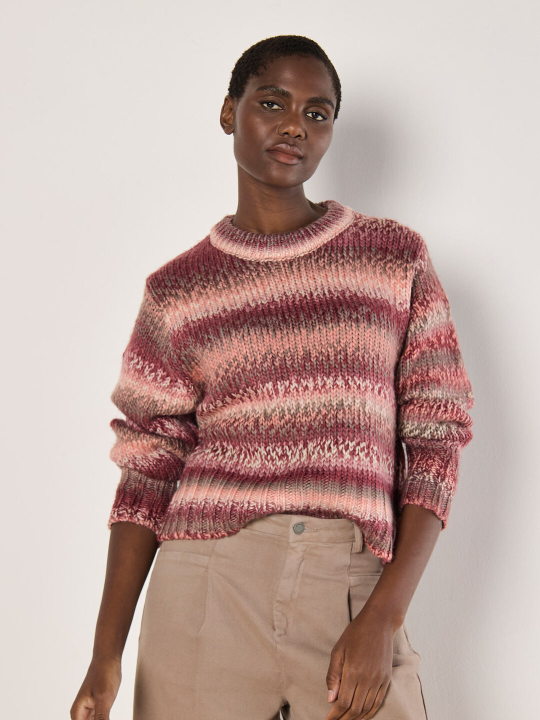 Image of Chunky Knit Tonal Stripe Jumper