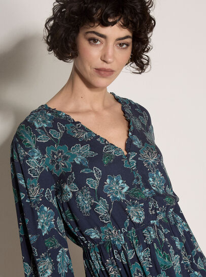 Folk Floral Mini Dress