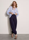 Relaxed Balloon Trousers, Navy, large