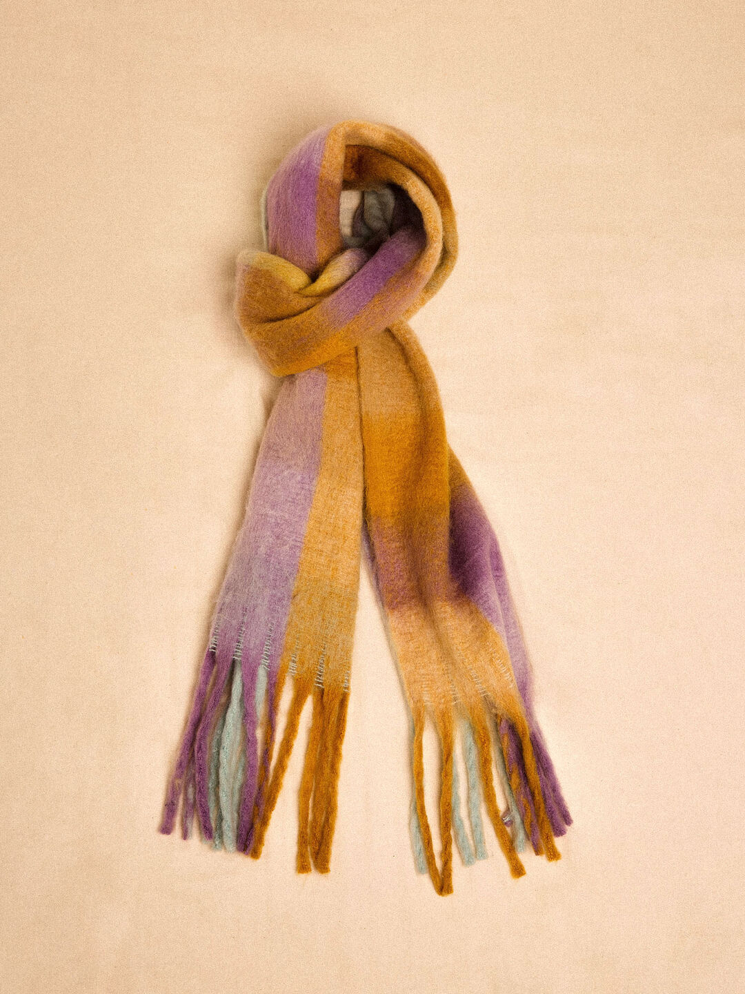 Image of Pastel Colour Block Soft Scarf