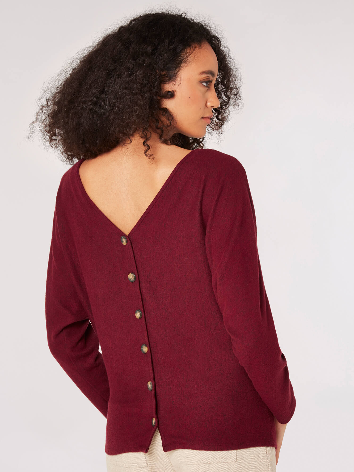 Button back cardigan shop