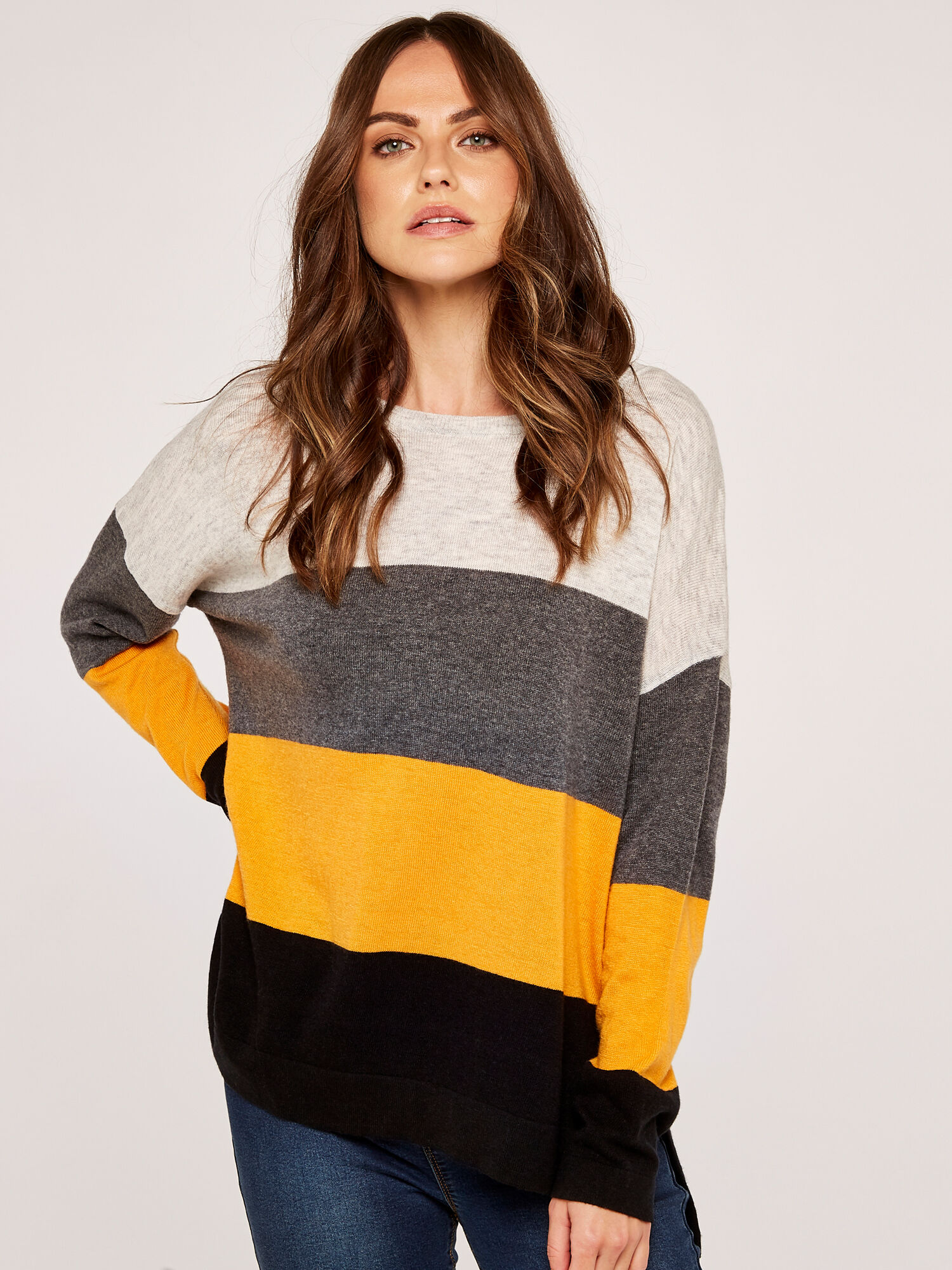 Oversized color discount block sweater