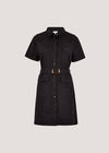 Utility Cargo Mini Dress, Black, large