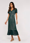 Lace Midi Dress, Green, large