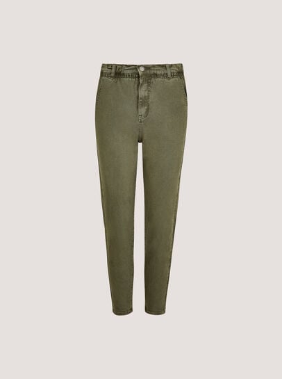 Freya Paper Bag Waist Crop Skinny Fit Jeans