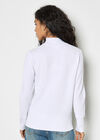 Mock Neck Ribbed Knit Jumper, White, large
