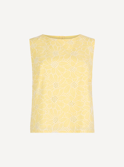 Floral Lace Embroidered Cotton Top