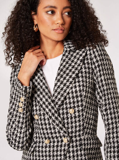 Dogtooth Tweed Blazer