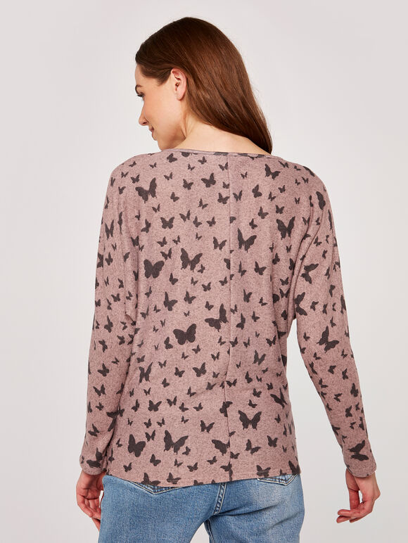 Butterfly Batwing Top, Pink, large