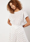 Foil Speckle Modern Top, White, large