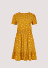 Sunspot Smocked Mini Dress, Mustard, large
