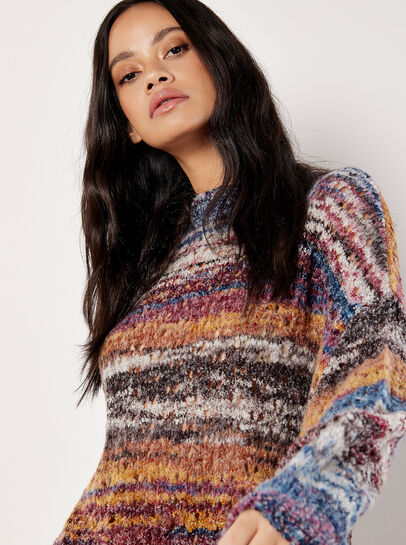 Boho Stripe Oversized Jumper
