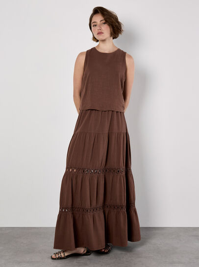 Double Layered Textured Cotton Top