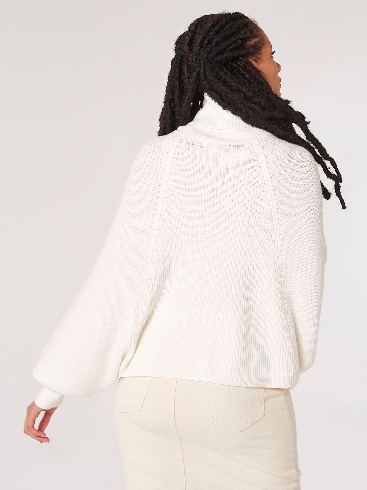 Cowl neck deals cream jumper
