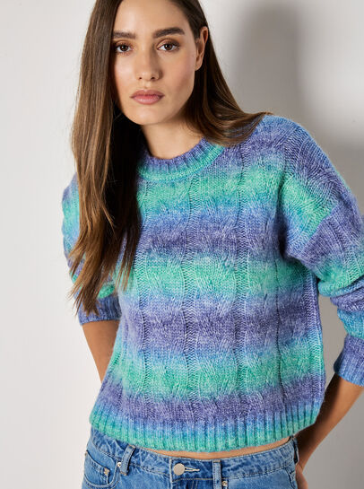Boxy Space Dye Cable Jumper