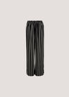 Stripe Wide Leg Trousers, Black, large