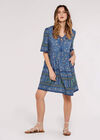 Sarasa Floral Mini Dress, Blue, large