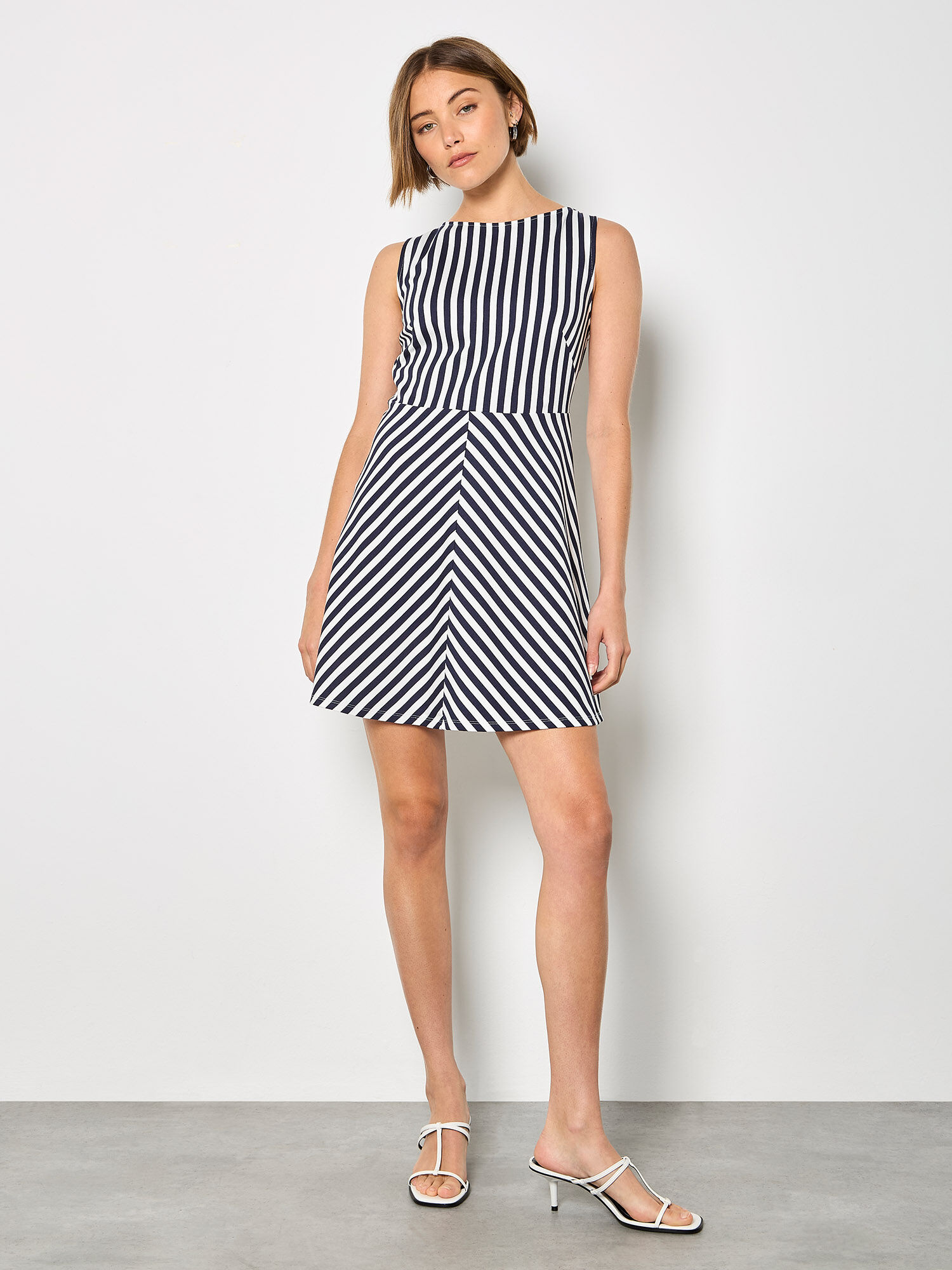 Stripe Jersey Knit Mini Dress | Apricot Clothing