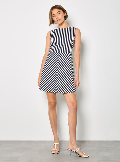 Stripe Jersey Knit Mini Dress