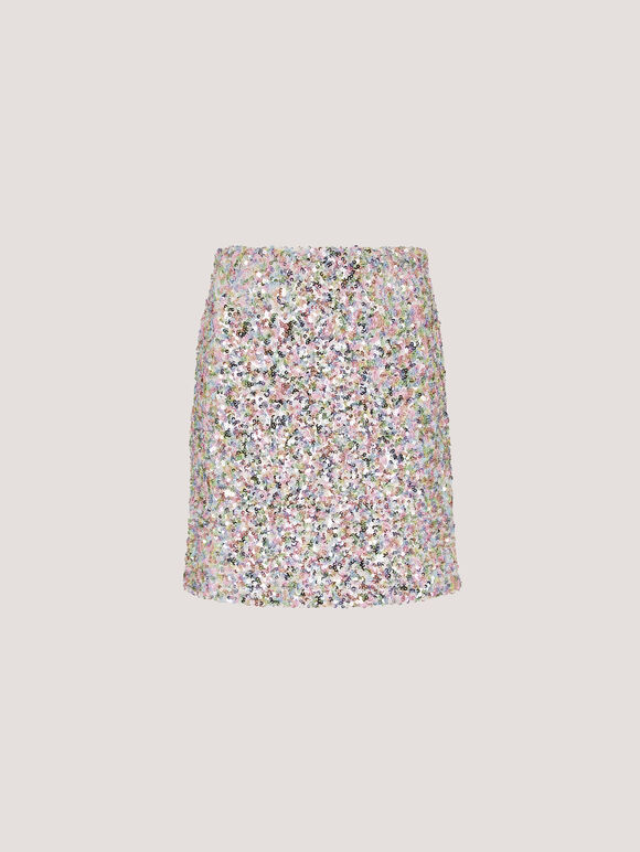 Sequin Pencil Mini Skirt, Mint, large