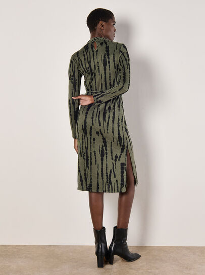 Tie Dye Soft Knit Midi Dress
