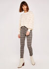 Scallop Knit Oversized Jumper, White, large