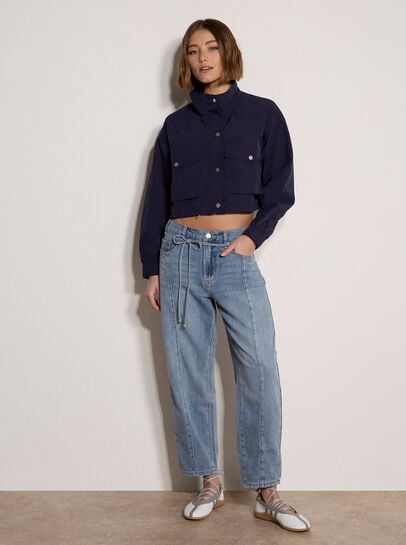 Mai Tie Detail Straight-Leg Jeans