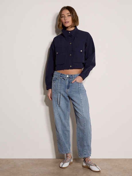 Mai Tie Detail Straight-Leg Jeans
