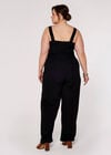 Curve Dungaree Jumpsuit, Black, large