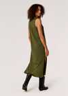 Jersey Modal Midi Dress, Khaki, large