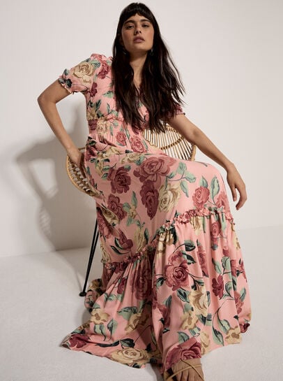 Chloe Floral Wrap Maxi Dress