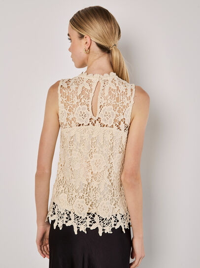 Guipure Floral Lace Top