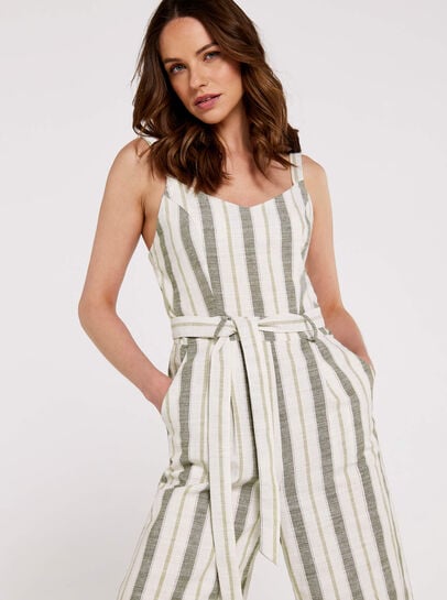 Cami Stripe Tie Jumpsuit