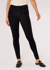 Mid-rise Skinny Jeans, Black, large