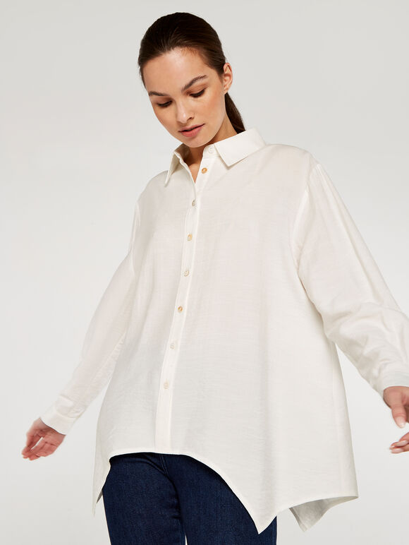 Hankyhem Textured Shirt, Cream, large