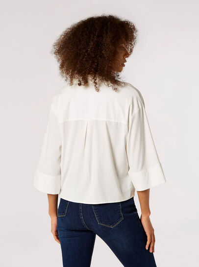 Cropped Wide Sleeve Shirt