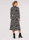 Zebra Print Shirt Dress, Cream, large